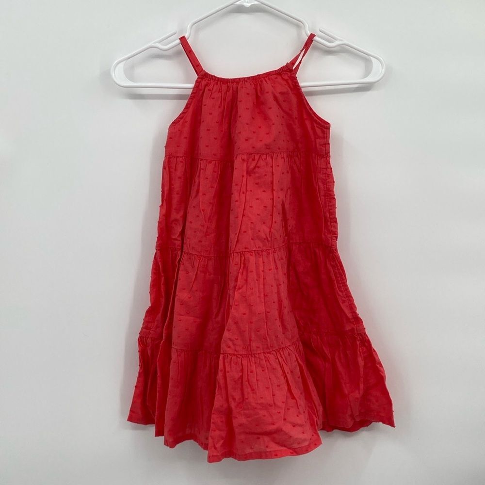 Old Navy 5T Red Midi Sun Dress Sleeveless Ruffles Lined